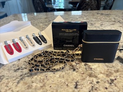 CHANEL BUNDLE LE Beauté Hair Accessories Set Red Cream Black & GWP Lipstick Case