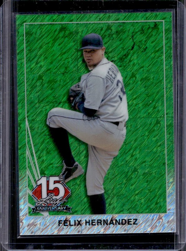 2025 Leaf 15th Anniversary NSCC Felix Hernandez 1990 Shimmer Green #/6