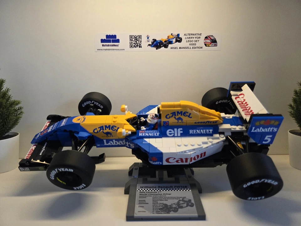 Lego Williams Nigel Mansell FW14B 10353 3D printed wheels (NO Lego is included) - Image 3 of 4