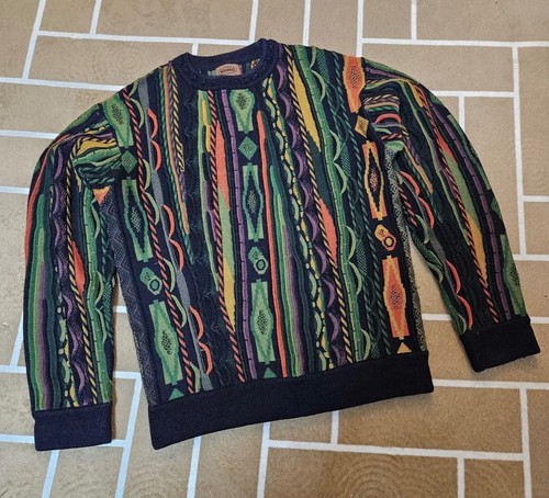 Vintage Missoni Tagged S Fits M L Wool Blend Cable Knit Sweater Coogi Style Ital