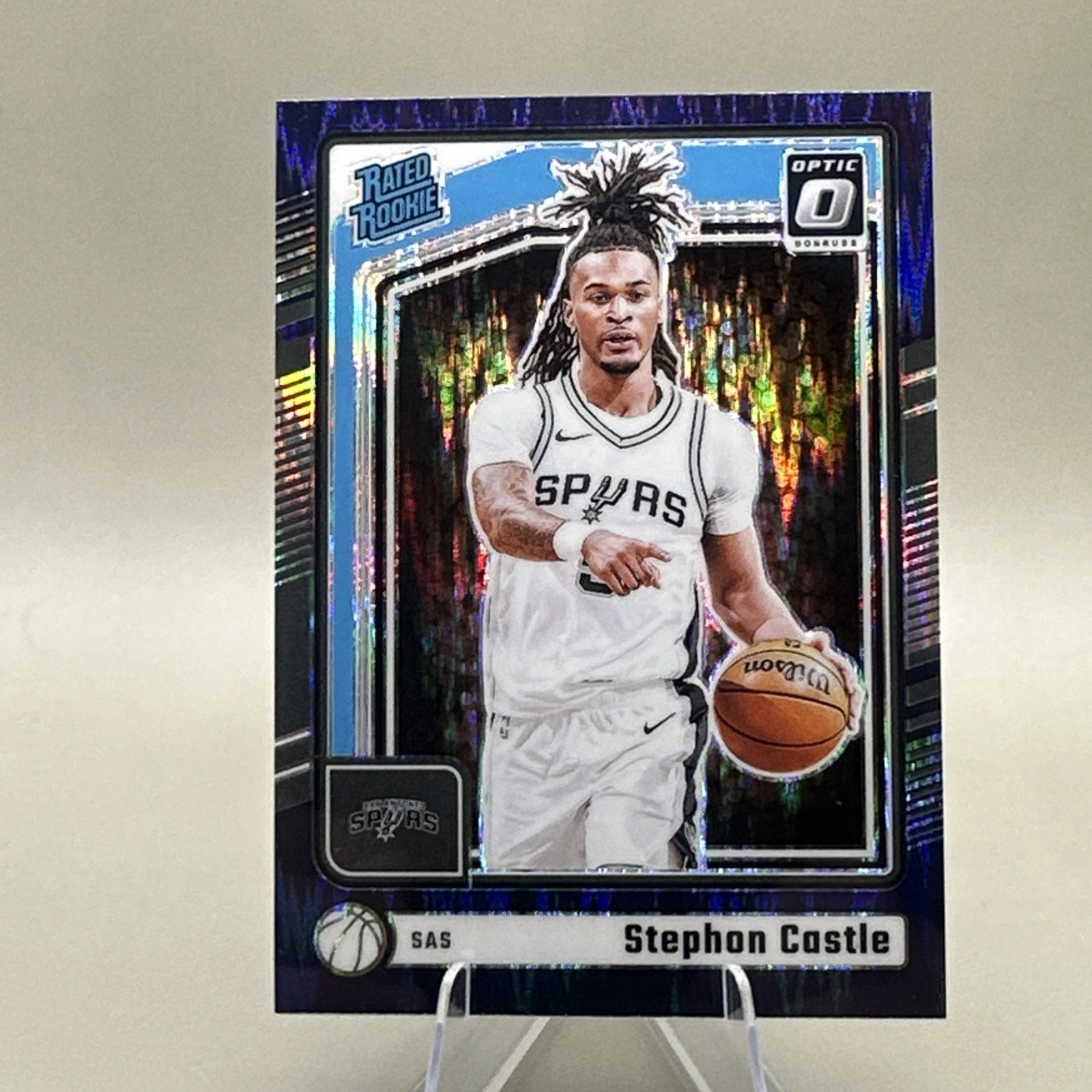 2024-25 panini Donruss optic - Stephon castle Rated Rookie Purple Shock #254