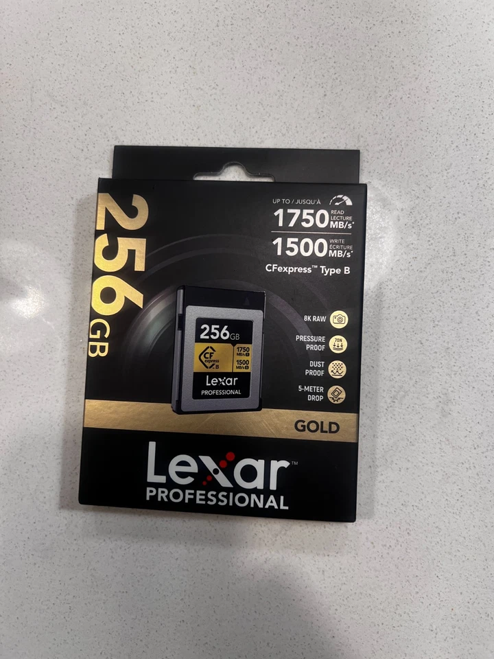 256GB 专业 CFexpress B 型存储卡黄金系列,高达 1750MB/s R... — 第 2/4 张图片