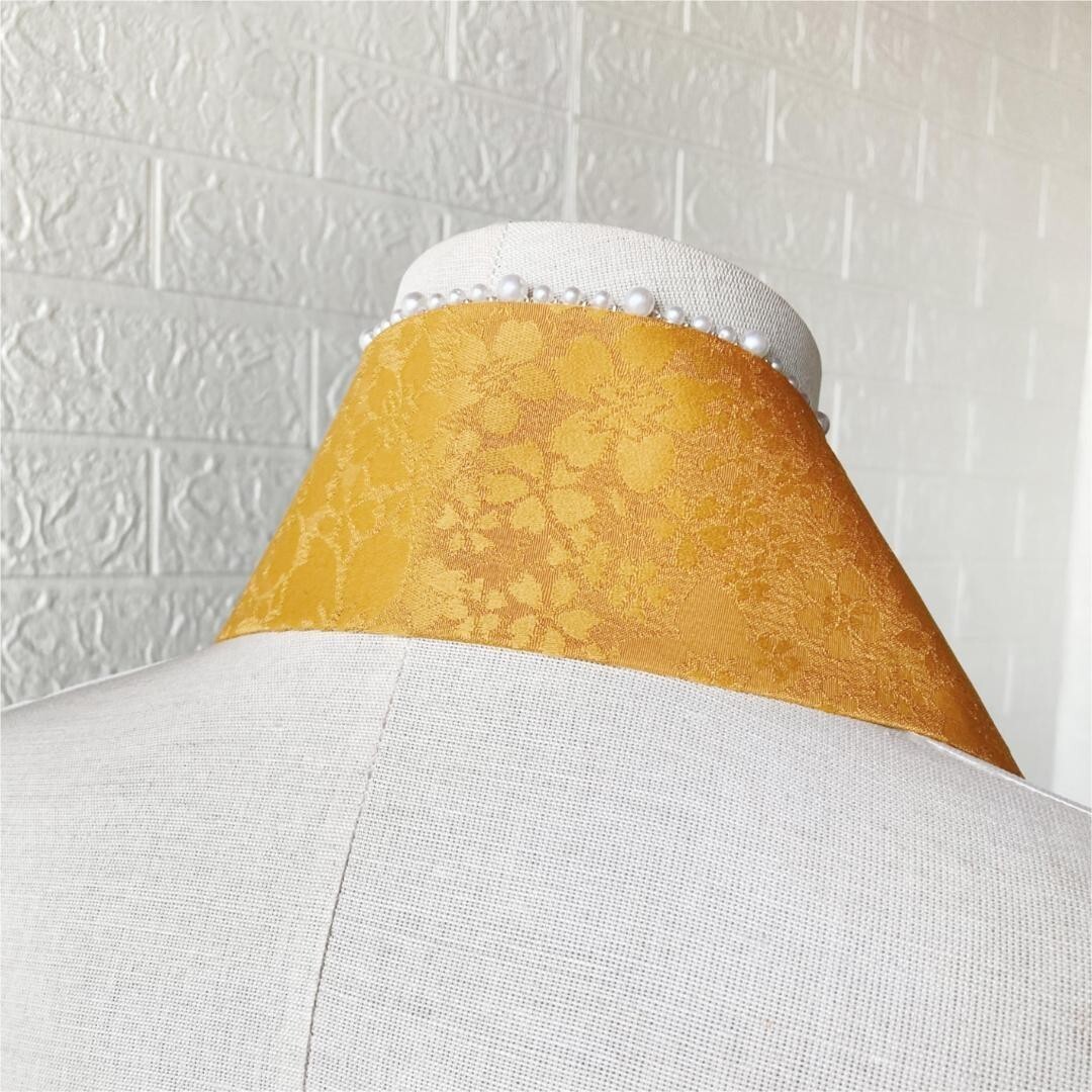 Pearl Layered Collar Patterned Cherry Blossoms Ye… - image 4