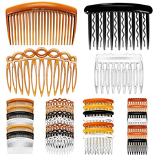 32 Pieces French Hair Side Combs Set Plastic Twist Comb with Hair Clip Bridal We