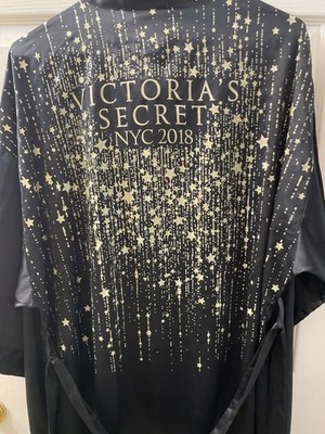 NWT Rare Victoria's Secret 2018 NYC Fashion Show Backstage Kimono Robe Stars M/L