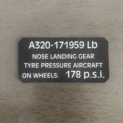 #ad #ad Genuine Airbus A320 Nose Gear Tyre Pressure Placard 178 PSI OEM Aircraft New $14.99