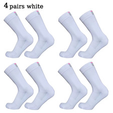 4 Pairs 2-Color RA Men Women Mid Length Cycling Socks Suitable for Racing Sports