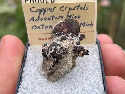 Euhedral Copper Crystals with Datolite - Adventure Mine, Ontonagon Co., Michigan