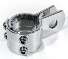 Schelle 1-1/4" Custom Chrom für Harley Sturzbügel Rasten 32mm Japaner Rahmen Neu