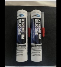 2 x Bond It XTREME HM SILICONE ,Grey, Anti-Mould Bathroom Kitchen Sealant 310ml