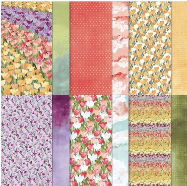 Stampin' UP! " FLOWERING FIELDS"  12" x 12" DSP Retired