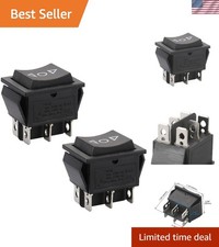 DPDT Momentary Rocker Switch ON-Off-ON,6-Pin 3 Position Snap-in Toggle Switch...