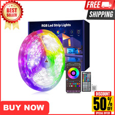 100ft Led Strip Lights Smart Light With App Remote Control Rgb Led Lights For