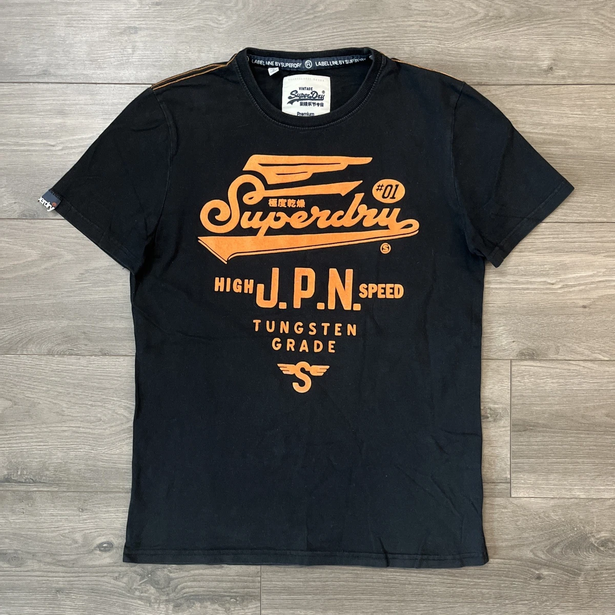 T-shirt Superdry Homme Noir Taille S - Occasion Très Bon état