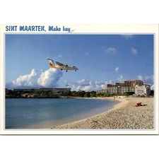 Sint Maarten Maho Bay Beach Postcard PC546