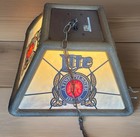 Vintage 1981 Miller Lite Hanging Pool Table Light Beer 20x20x12 WORKS Sign Lamp — photo 4