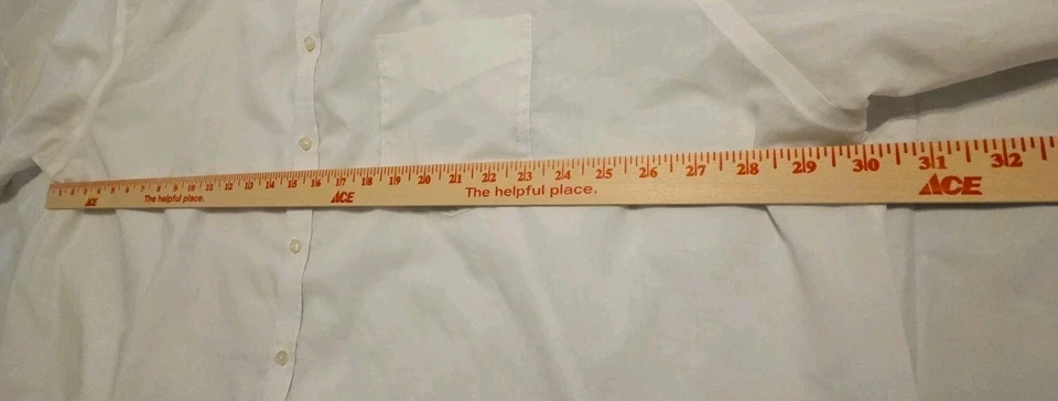 Stafford Essential Mens Short Sleeve Shirt Size 20- Big Solid White Machine Wash - Image 4 of 4