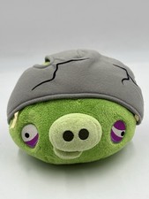 Angry Birds Plush 7  NO SOUND Corporal Pig Cracked Helmet Bad Piggies