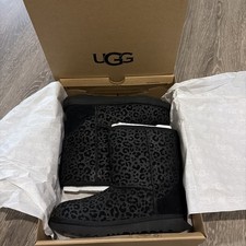 UGG Kids' Classic II Glitter Leopard Boot 1112388K Black