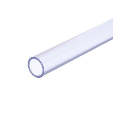 Clear PVC Rigid Pipe 20mm 3/4"  ID 25mm OD 14" High Impact, Clear Blue