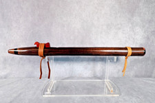 Exotic Tropical Waln Native American Flute-Acrylic Insert, Bloodwood Totem A 19"