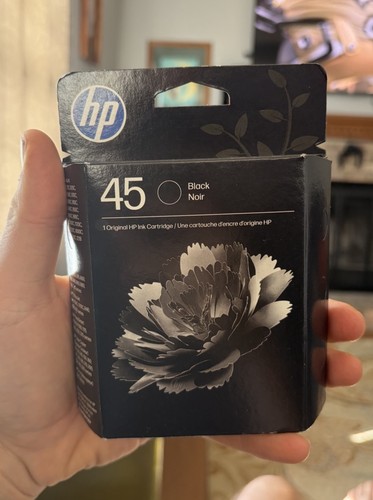 HP 45 Black Original Ink Cartridge, ~930 pages, 51645A#140 New OEM Exp 2028