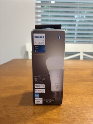 Philips Hue 100W 1600 Lumen A21 Smart LED Light Bulb E26 White