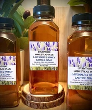 8oz Lavender & Honey Pure Castile Soap Super Concentrated