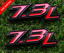 2pcs 7.3l Emblems 3d Power Stroke Turbo Side Badge Nameplate Decal Red 2pcs 7.3l Emblems 3d Power Stroke Turbo Side Badge Nameplate Decal Red