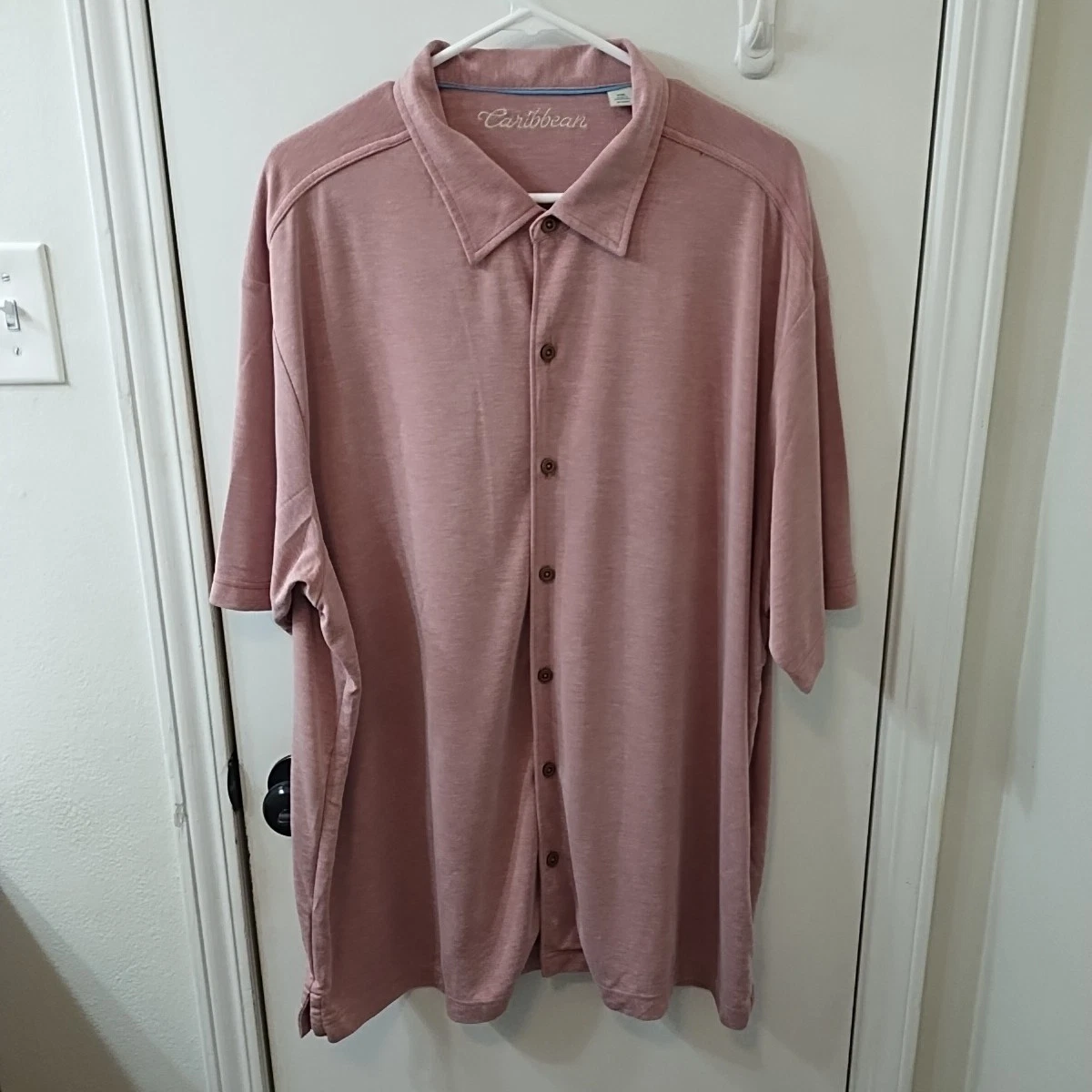 Caribbean Men's Casual Short Sleeve Shirt Size XXL