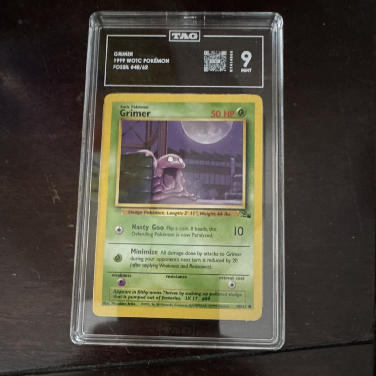 WOTC Grimer Fossil 48/62 TAG 9 Unlimited Regular Common Pokémon TCG