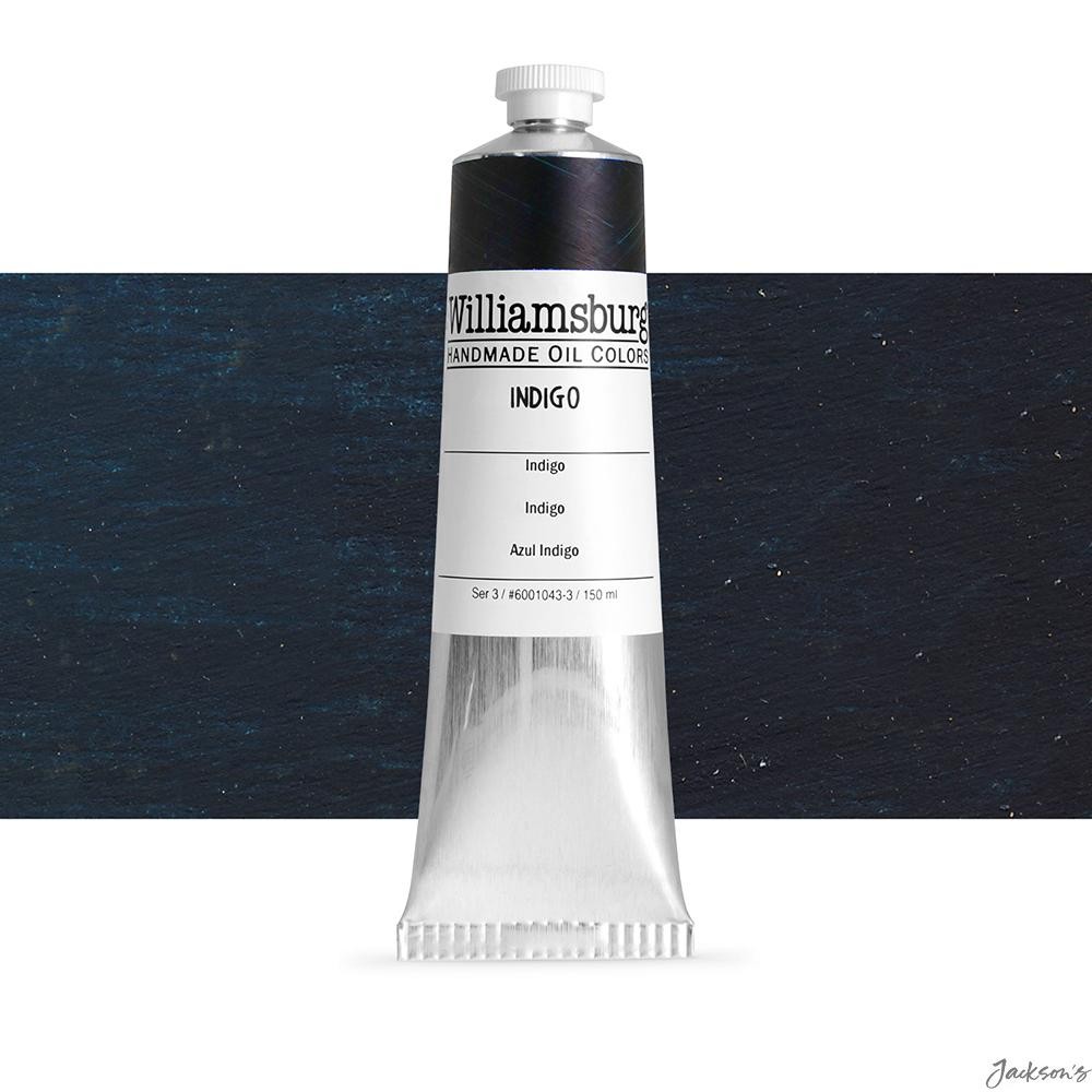 Williamsburg Oil Paint Alkali Refined Linseed Oil 150ml Indigo For Artists