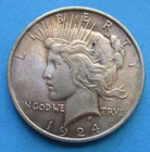 1924 Peace Silver Dollar
