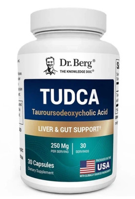 Dr. Berg TUDCA Tauroursodeoxycholic Acid Liver & Gut Support 250mg - 30 Capsules