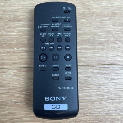 Sony RM-SX800 Remote Control for CD SA-CD Players Black Genuine OEM RM-SX800 R