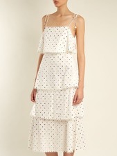 Zimmermann Tiered Polkadot Midi Dress – Size 2