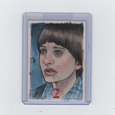 STRANGER THINGS S2 WILL BYERS SKETCH CARD BY ARTIST BRAD HUDSON (#2)   1/1!