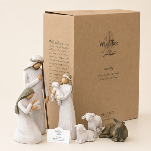 Nativity Set_6 pieces/ Willow Tree Nativity Figurines, hand-painted figures 