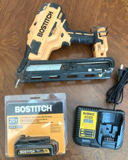 Bostitch BCN650D1 20V MAX 15-gauge Angled Finish Nailer New Battery, New Charger