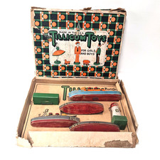 Tillicum Toys Battle Set Wooden Ships Lighthouse Boxed USA Vintage Toy