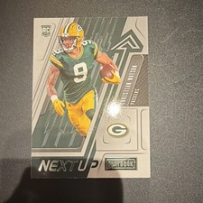2022 Panini Playbook Next Up Christian Watson Rookie Insert #NU-19 Packers
