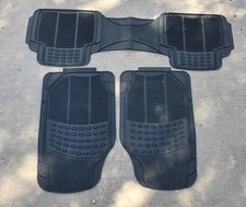 Universal Heavy Duty Rubber Car Floor Mats 3-piece Set Black Trim-to-fit - New