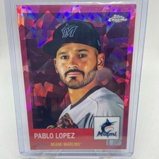 2022 Topps Chrome Platinum Refractor Pablo Lopez #491 Red Atomic /100