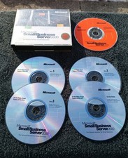 Microsoft Small Business Server 2000 4-CD  1 DVD Set Complete w/Product Key