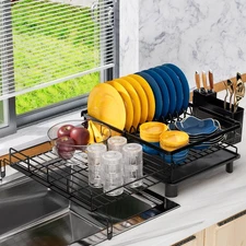 Expandable Dish Drying Rack - Stainless Steel Dish Rack for Kitchen Counter, ...