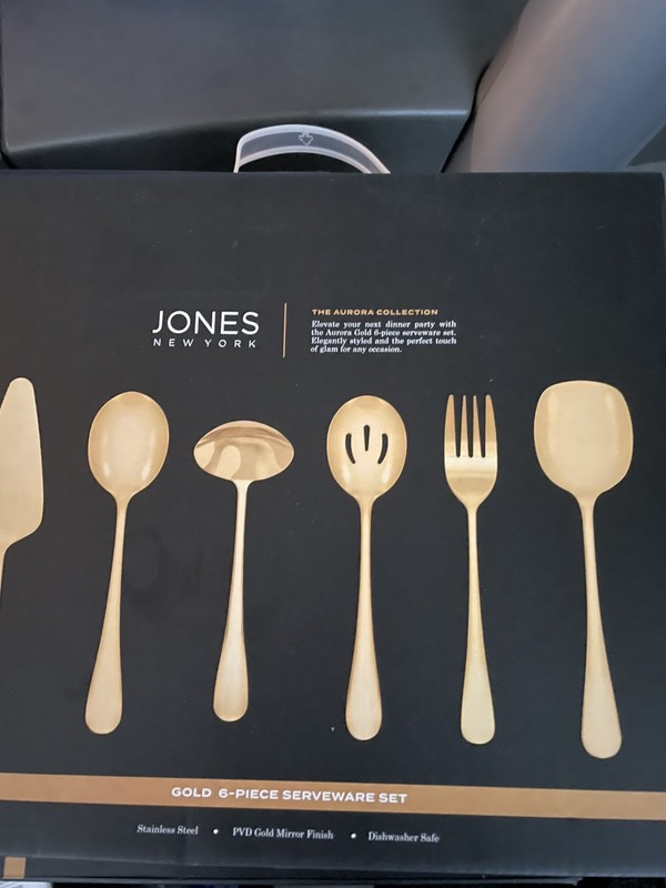 Jones New York Aurora Collection Gold Color 6-piece serveware set - NIB