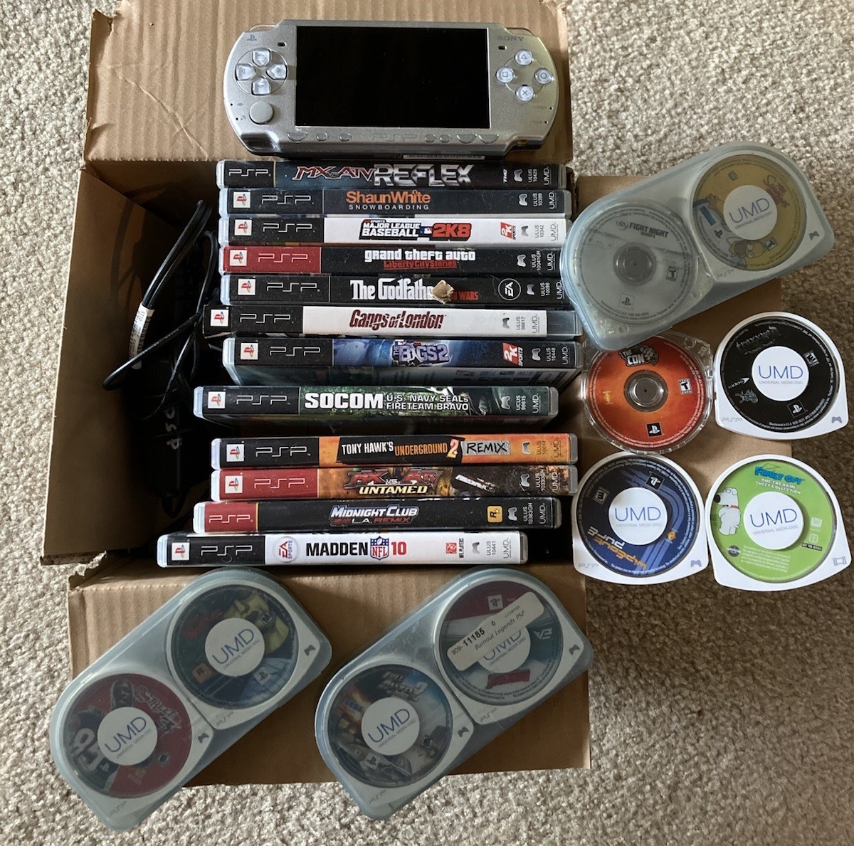 Sony PSP - 2000 Portable Console with 20+ Games Lot Used Condition