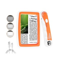 Magnifying Glass with Light, 5X 10X 45X Rechargeable Large Page White Orange