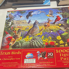 SunsOut Texas Birds 1000-Piece Interlocking Cardboard Jigsaw Puzzle 70939
