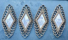 Burwood Products Set of 4 Diamond Plaques